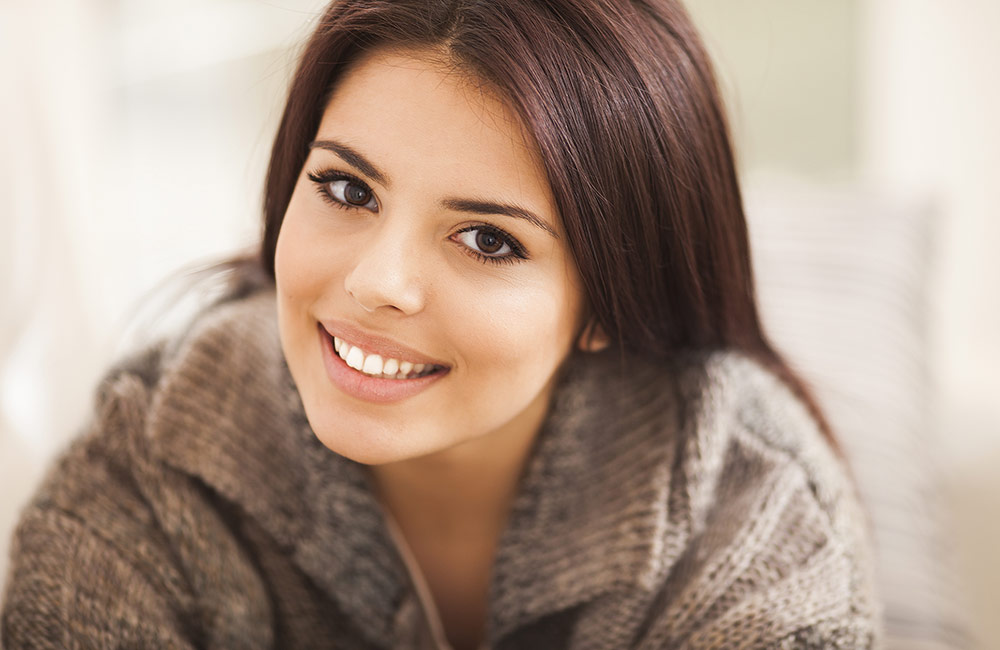 A young model with a pretty smile