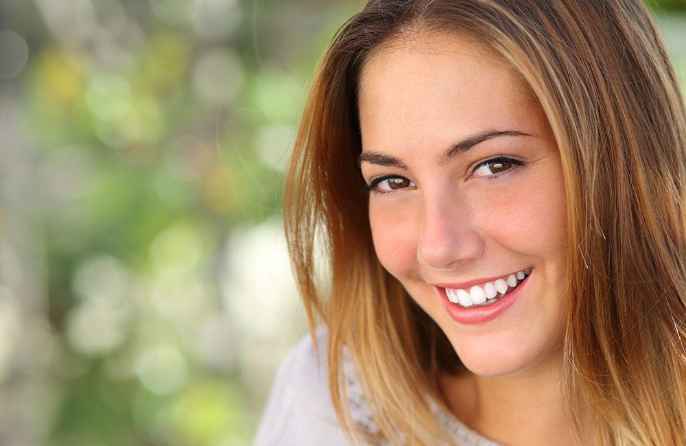 Pretty young lady smiling