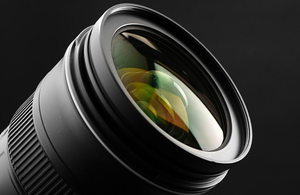 Photo of a camera lens